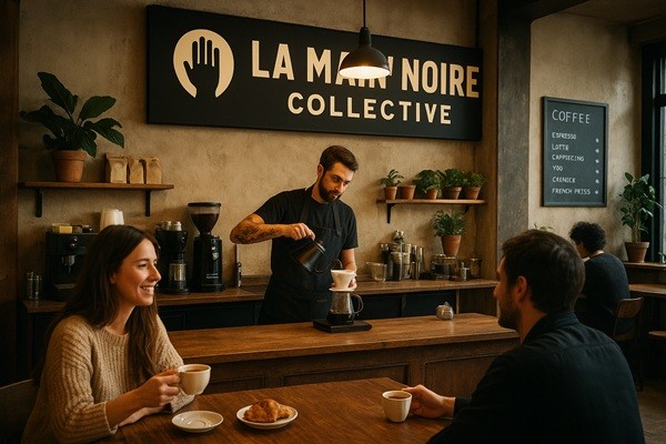 La Main Noire Collective coffee shop incontournable à Paris café de spécialité, torréfaction artisanale et brunch gourmand