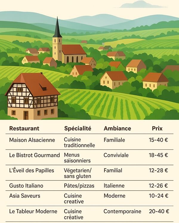 sierentz, restaurants de la ville alsacienne