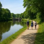 Une promenade paisible le long du Blavet à Saint-Nicolas-des-Eaux, entre rivière calme, écluse historique et nature bretonne préservée.